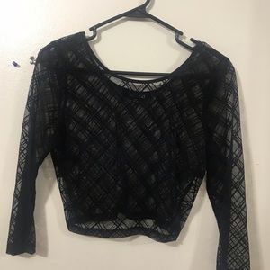 Black transparent FOREVER 21 blouse.